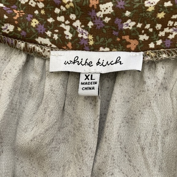 White Birch Women's Brown Floral BOHO Tunic Short Button Up Dress - SZ XL - Picture 8 of 12